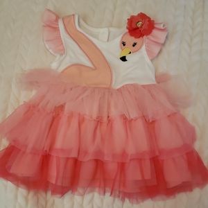 Pink Flamingo Baby Girls Dress